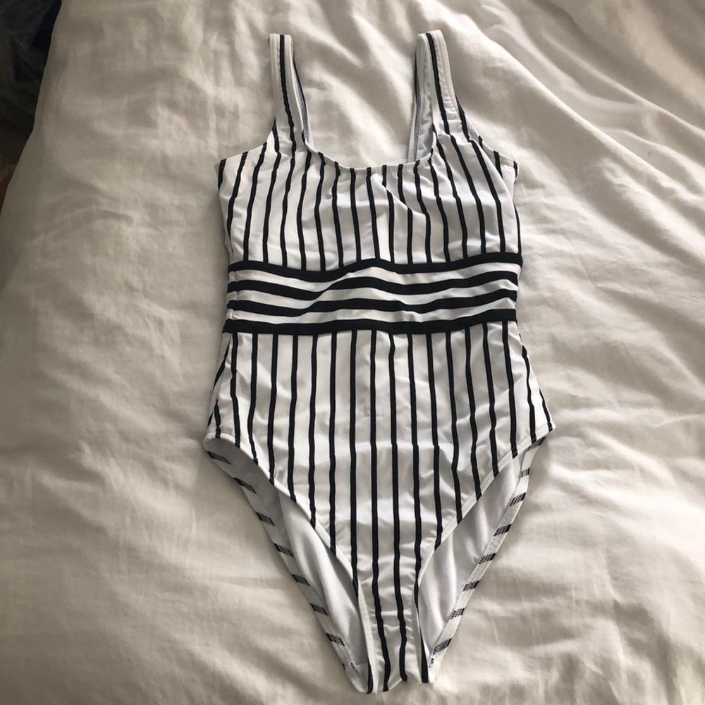 ASOS one piece striped swim suit